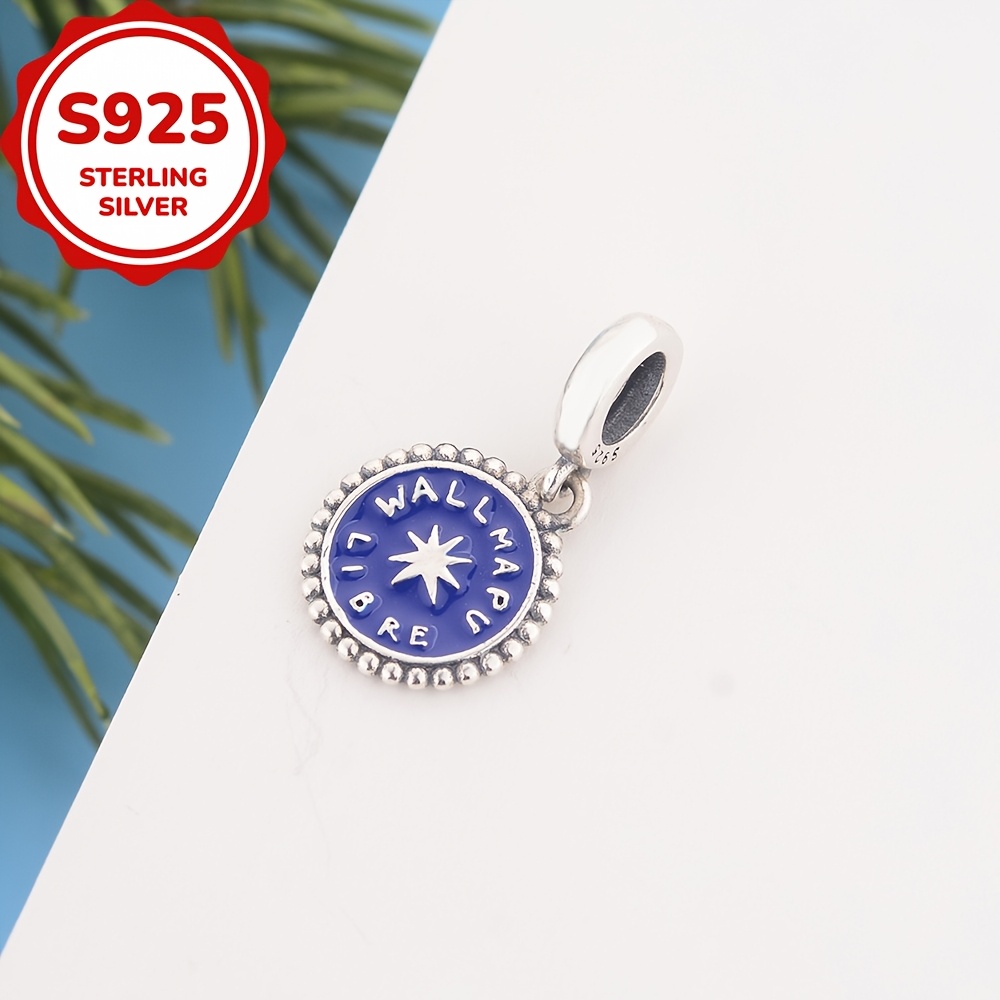 925 Sterling Silver Compass Bead Bracelet, Gift for Loved Ones